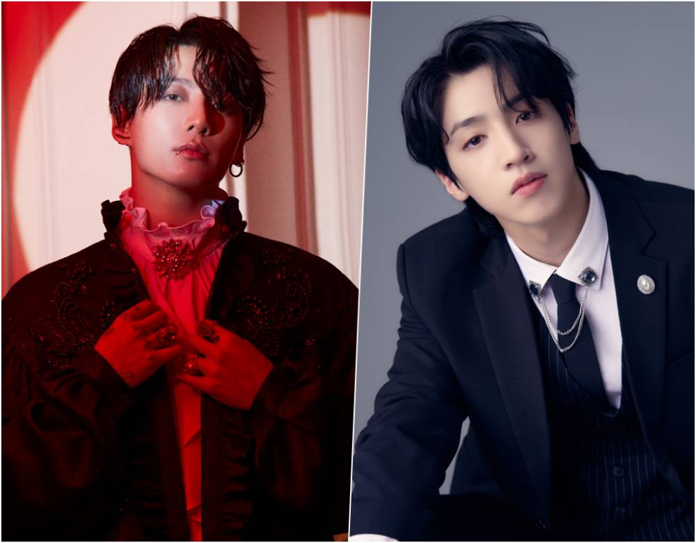 Jungkook BTS (twitter.com/bts_bighit) | Wooseok PENTAGON (twitter.com/CUBE_PTG)