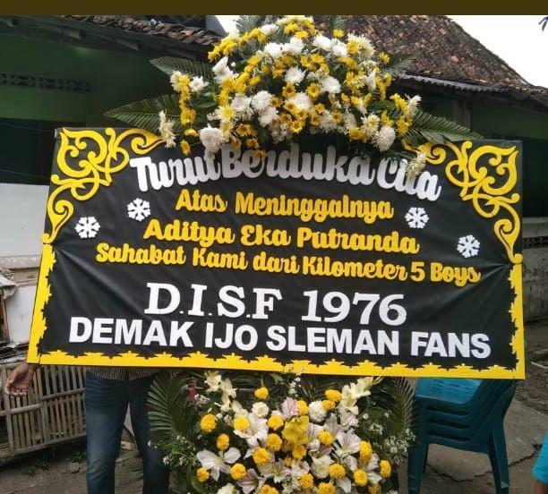 ucapan belasungkawa dari Demak Ijo Sleman Fans. Twitter @disf1976