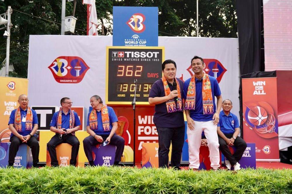 Peluncuran jam hitung mundur FIBA Basketball World Cup 2023 dihadiri Erick Thohir dan Raffi Ahmad / Istimewa