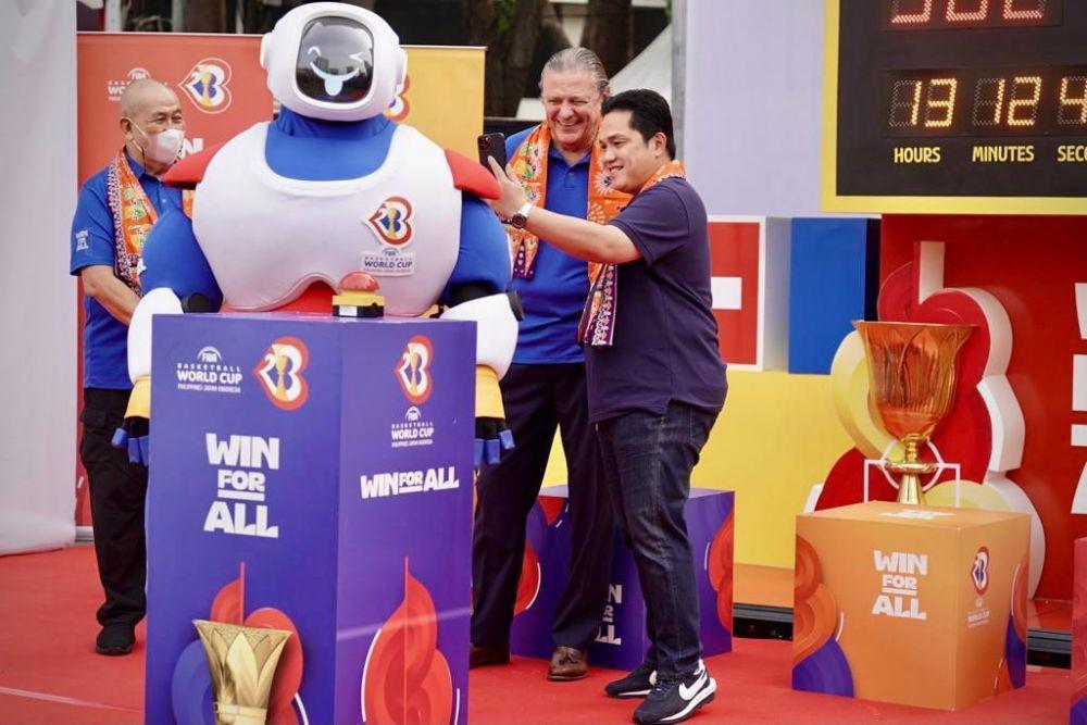 Peluncuran jam hitung mundur FIBA Basketball World Cup 2023 dihadiri Erick Thohir dan Raffi Ahmad / Istimewa
