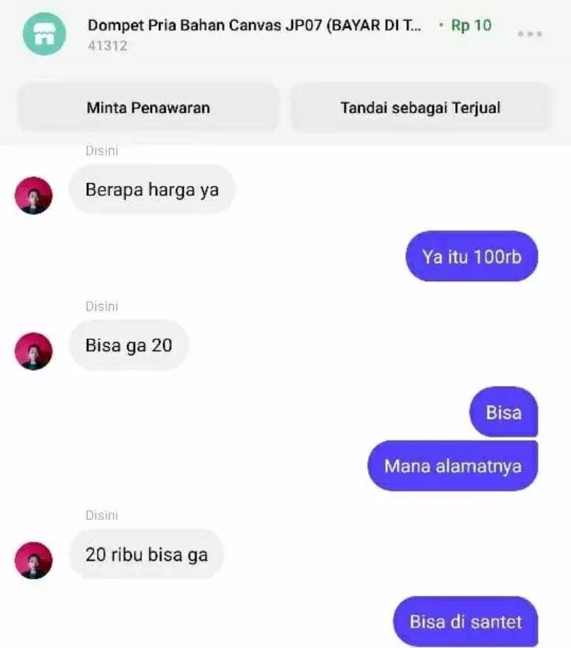 chat nawar harga penjual online shop (twitter.com/txtdarionlshop)