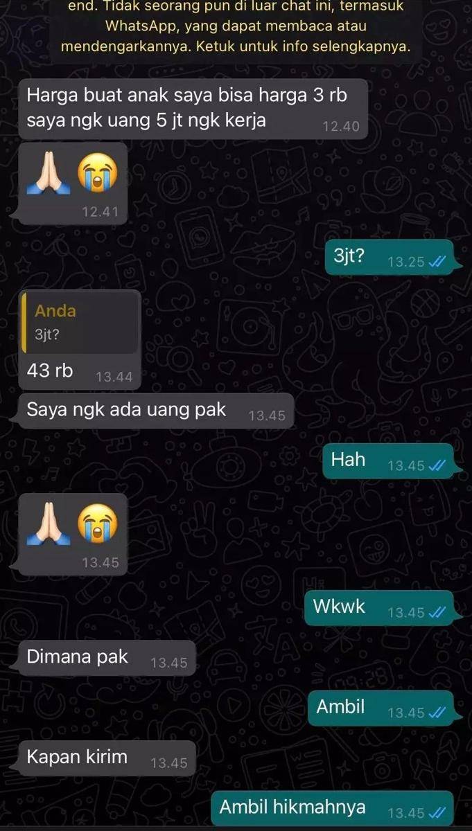 chat nawar harga penjual online shop (twitter.com/txtdarionlshop)