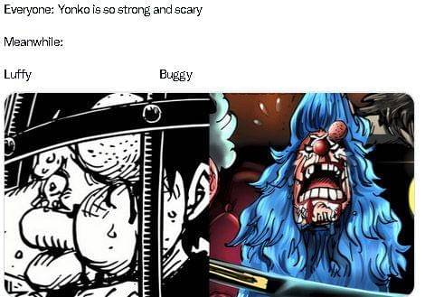 Nasib Luffy dan Buggy saat baru jadi Yonko ( Dok. twitter.com/Anggayuh31 )