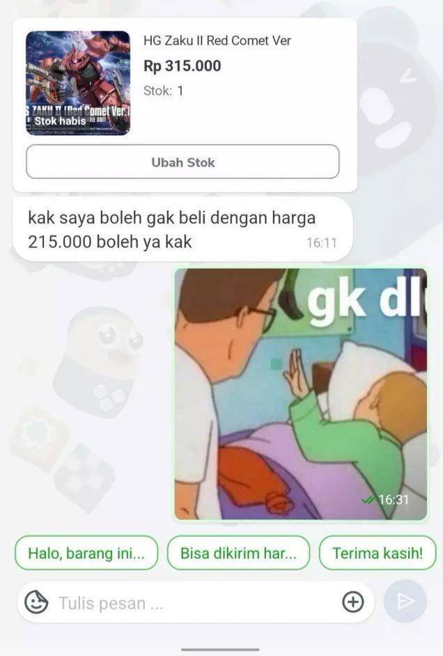 chat nawar harga penjual online shop (twitter.com/txtdarionlshop)