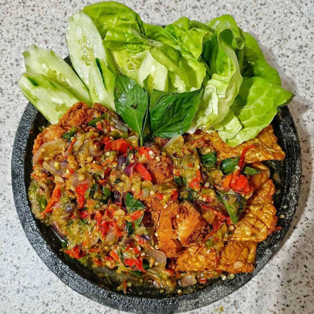 potret tempe geprek(instagram.com/mazlizamdiman)