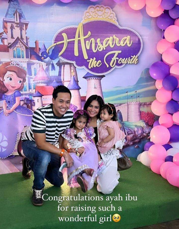 potret ultah ke-4 Ansara (instagram.com/karinamahendra)
