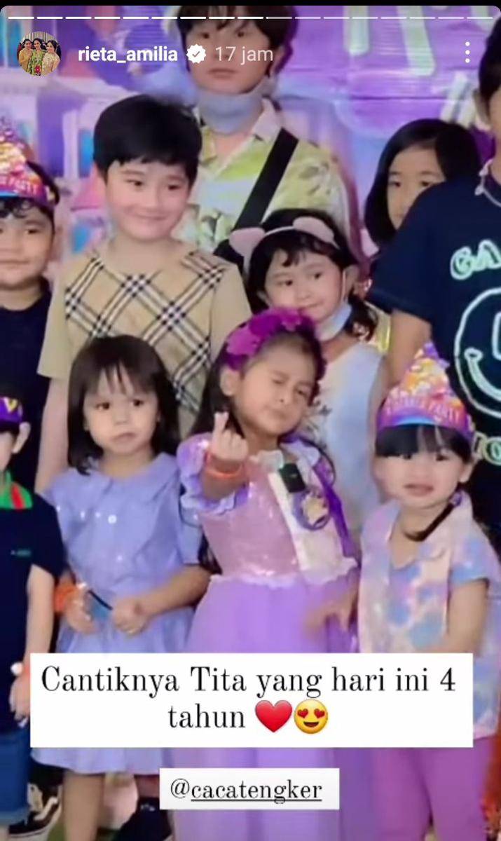 potret ultah ke-4 Ansara (instagram.com/rieta_amilia)