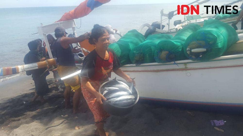 Ikan hasil tangkapan nelayan di Pantai Mapak Indah Kota Mataram. (IDN Times/Muhammad Nasir)