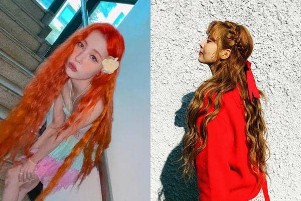 kolase foto mermaid hair Seohyun dan Sunmi (instagram.com/seojuhyun_s/instagram.com/miyayeah)