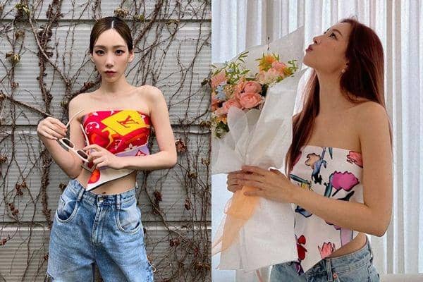 kolase foto scarf Taeyeon dan Sunmi (instagram.com/taeyeon_ss/instagram.com/miyayeah)