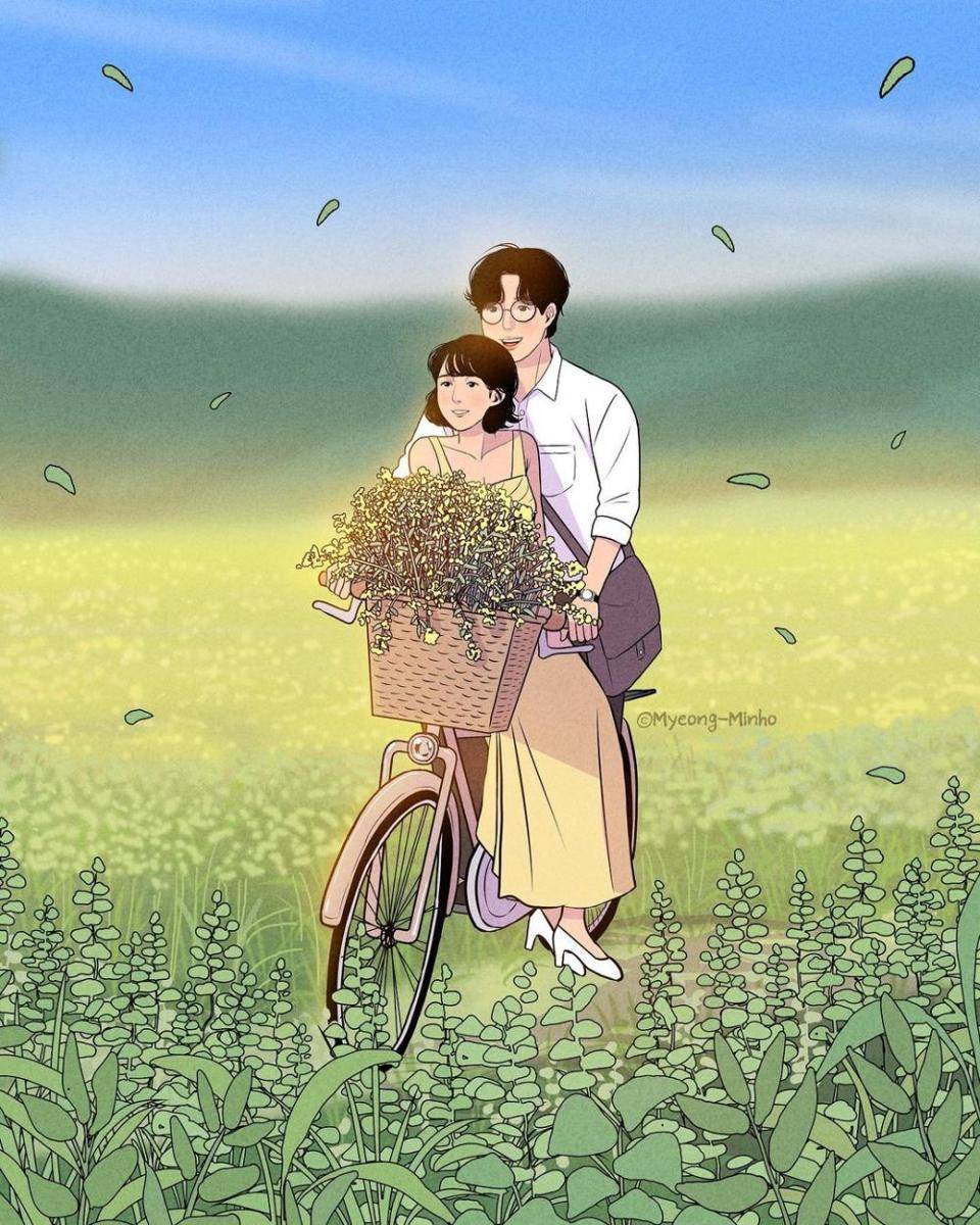 Ilustrasi pasangan baru jadian. (instagram.com/93.minho)