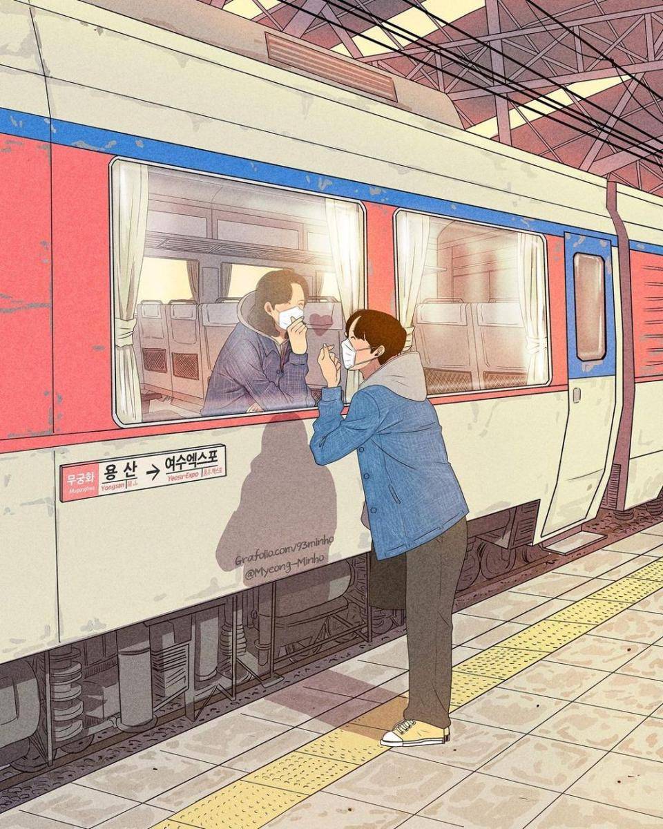 Ilustrasi pasangan baru jadian. (instagram.com/93.minho)