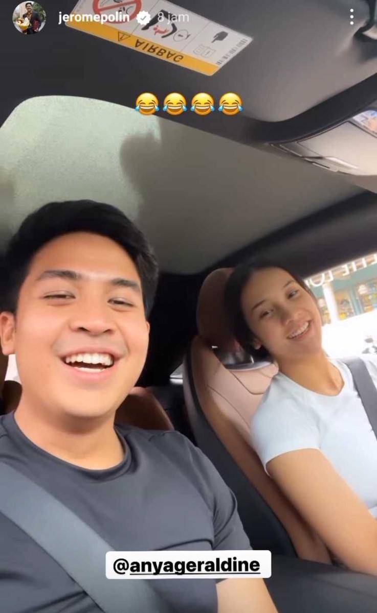 Jerome disetirin Anya Geraldine. (Instagram.com/jeromepolin)
