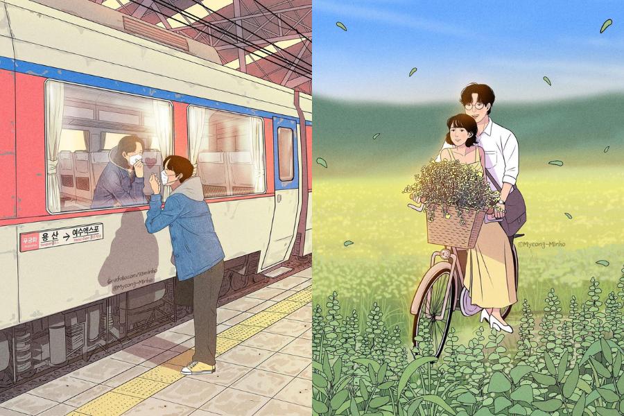 10 Ilustrasi Gemas Pasangan Baru Jadian Saat Dimabuk Asmara