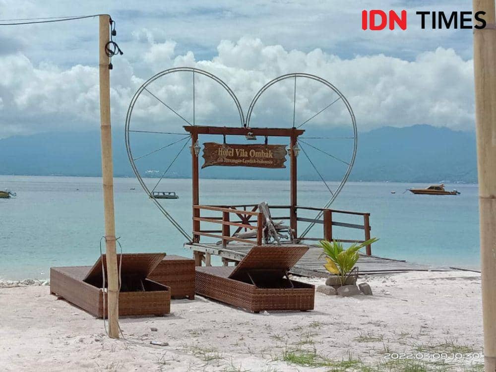 Pemandangan salah satu sudut di Gili Trawangan. (IDN Times/Muhammad Nasir)