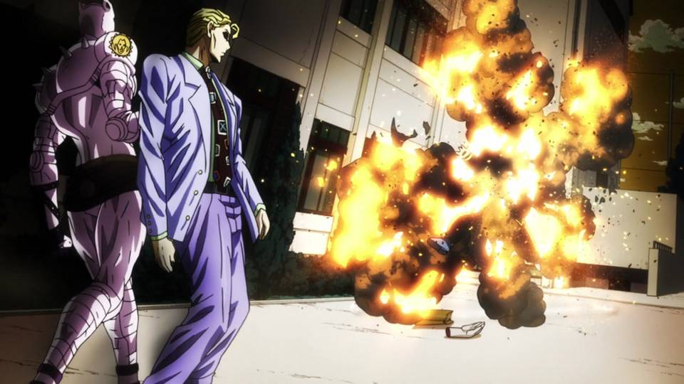 Killer Queen meledakkan Shigechi. (dok. David Production/JoJo's Bizarre Adventure: Diamond is Unbreakable)