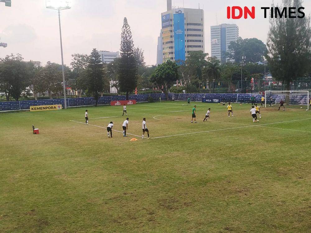 Timnas U-19 melakoni TC di Senayan. (IDN Times/Sandy Firdaus)