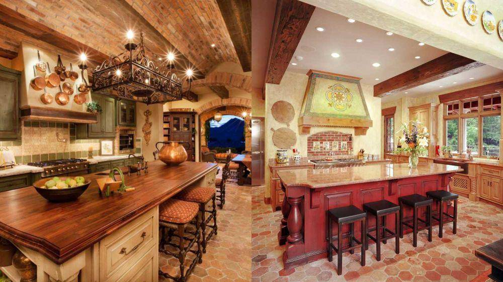 desain dapur bergaya tuscan (hgtv.com)