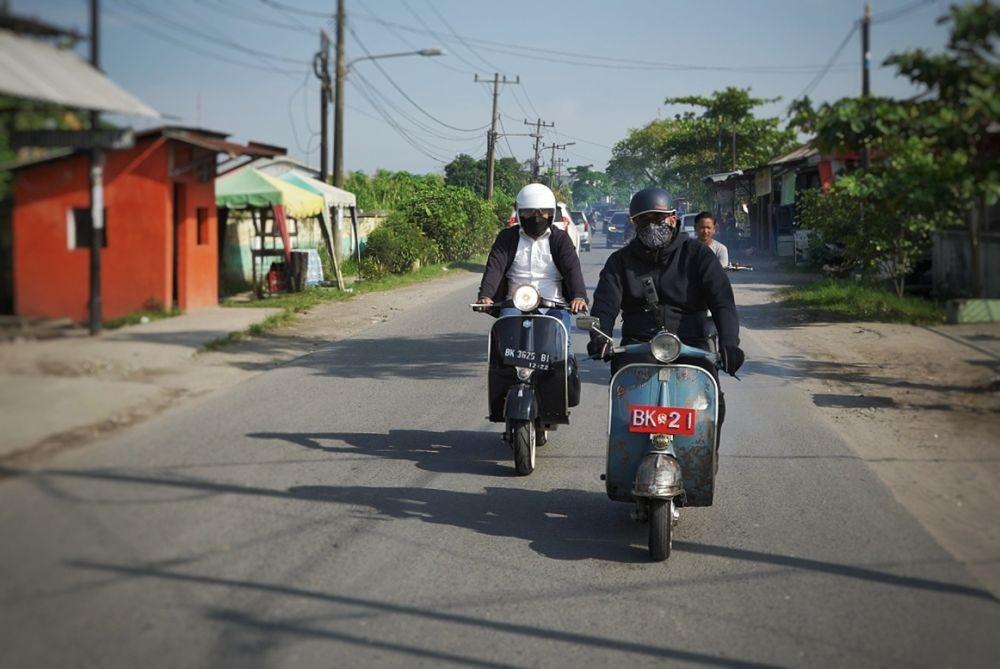 Unik! Wakil Wali Kota Medan Tunggangi Vespa Kongo 1967