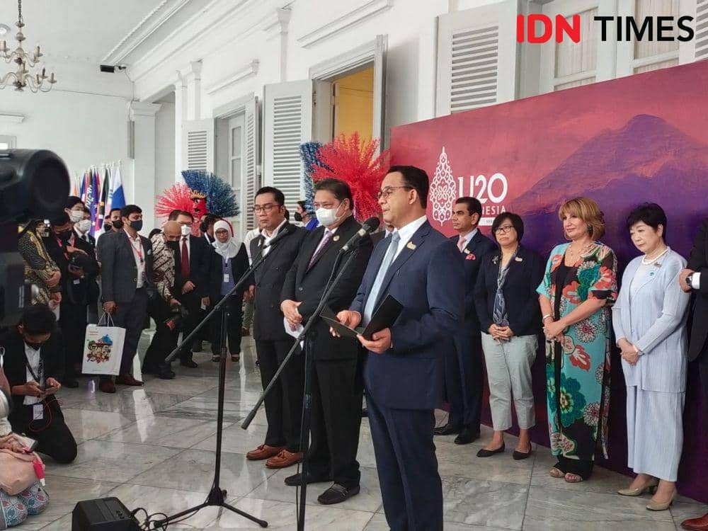 Konferensi pers penutupan Urban 20 Mayors Summit 2022 di DKI Jakarta (IDN Times/Ilman)