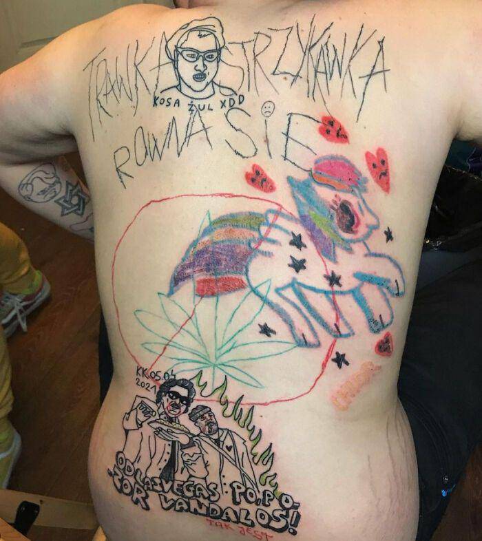Tato buatan teman baru belajar. (reddit.com/mossvd)
