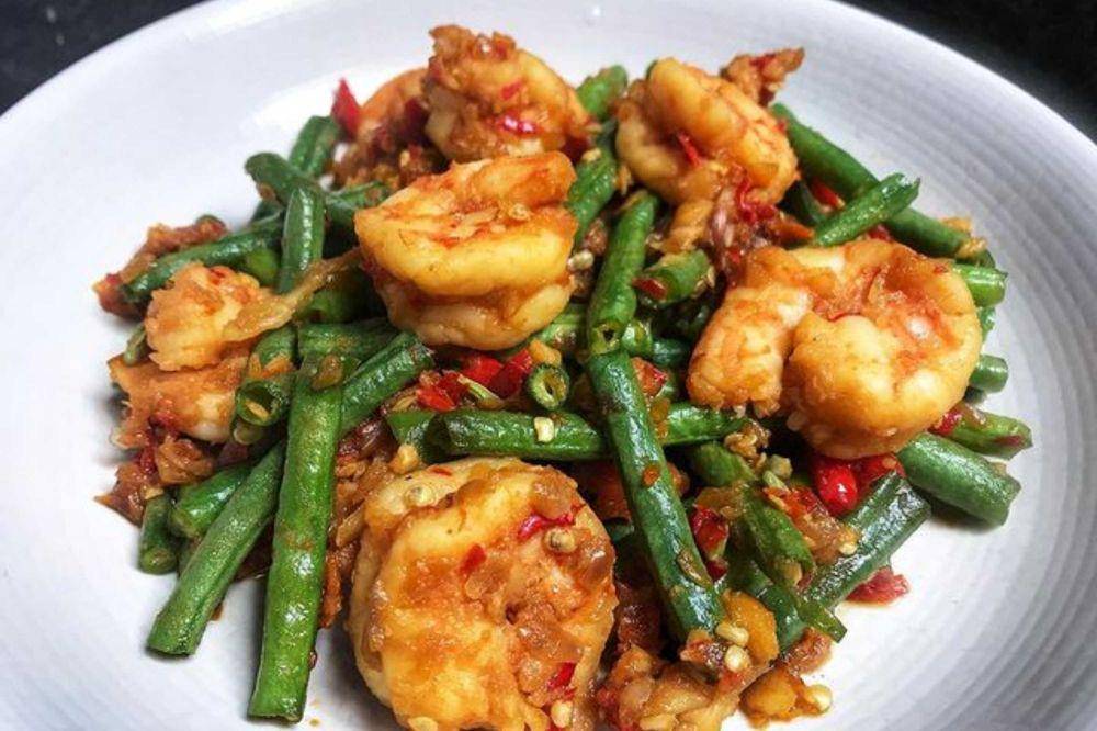 tumis udang kacang panjang (instagram.com/rayzha.syahlaa)