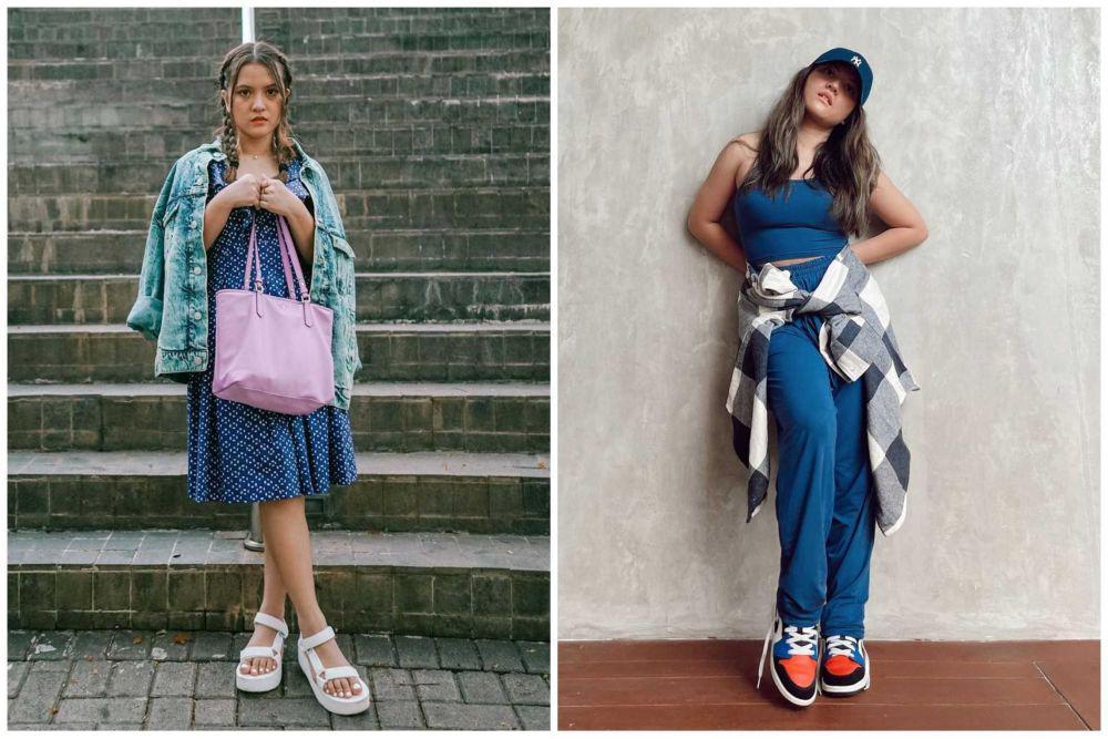 10 OOTD Bernuansa Biru ala Marsha Aruan, Bikin Look Makin Manis!