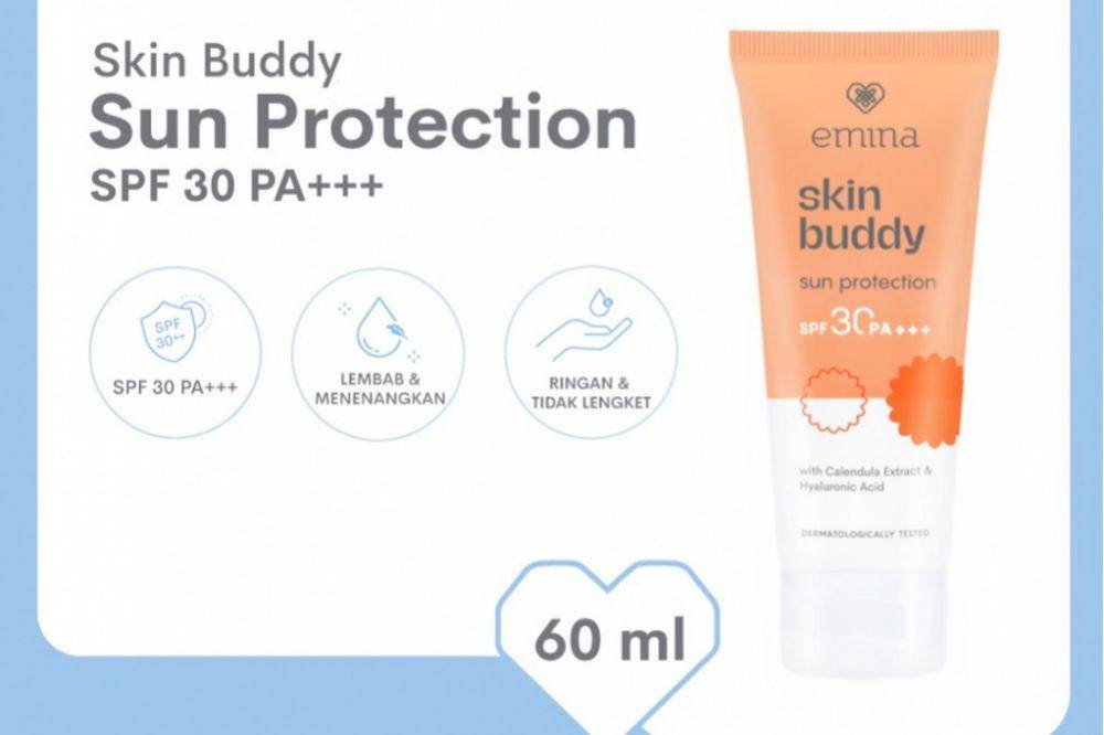 Emina Skin Buddy Sun Protection SPF 30 PA+++ (shopee.co.id/eminaofficial)