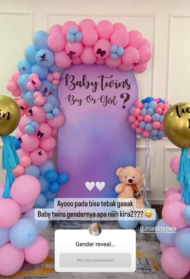 potret Anisa Rahma siapkan acara gender reveal (instagram.com/anisarahma_12)