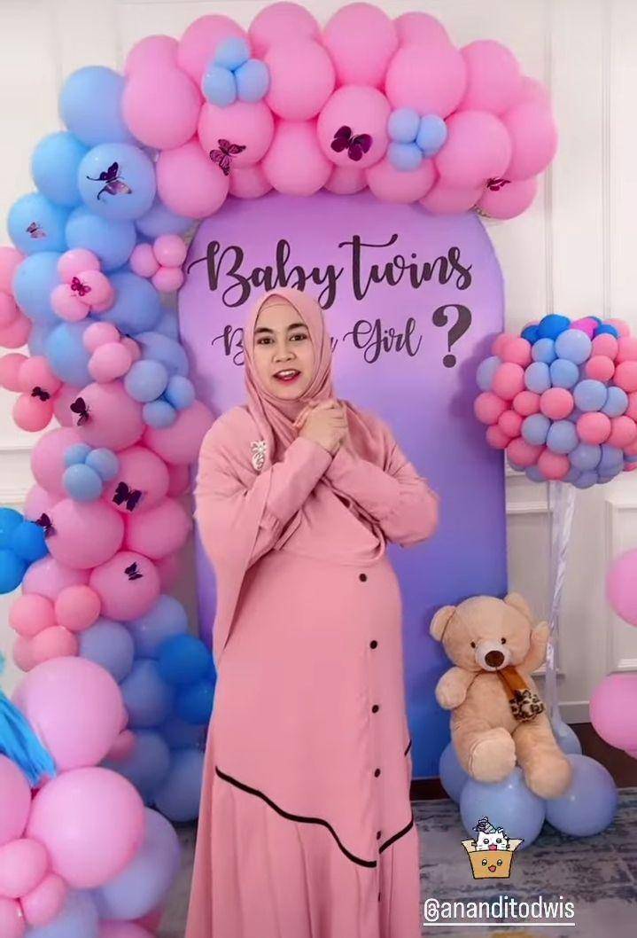 potret Anisa Rahma siapkan acara gender reveal (instagram.com/anisarahma_12)