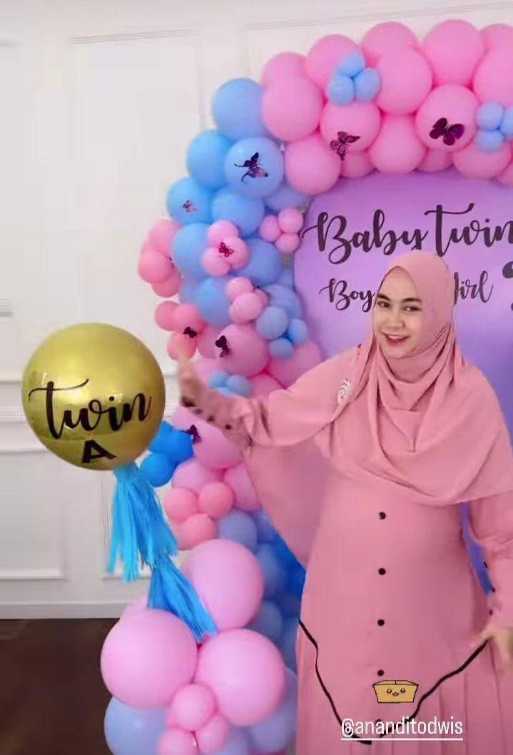 potret Anisa Rahma siapkan acara gender reveal (instagram.com/anisarahma_12)