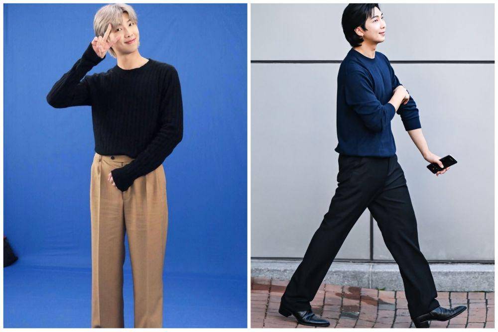 outfit smart kasual ala RM BTS (twitter.com/TheDailyNoona) (twitter.com/rmarchives)