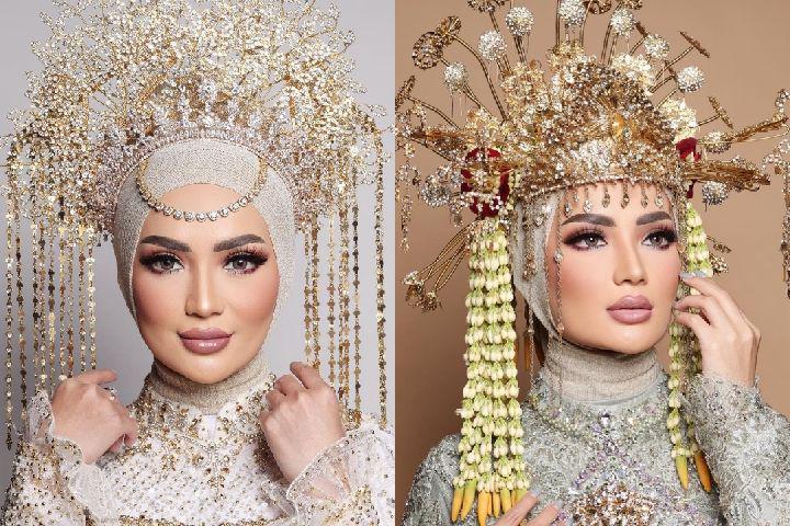 10 Pesona Imel Putri Bergaya ala Pengantin Minang dan Betawi Modern