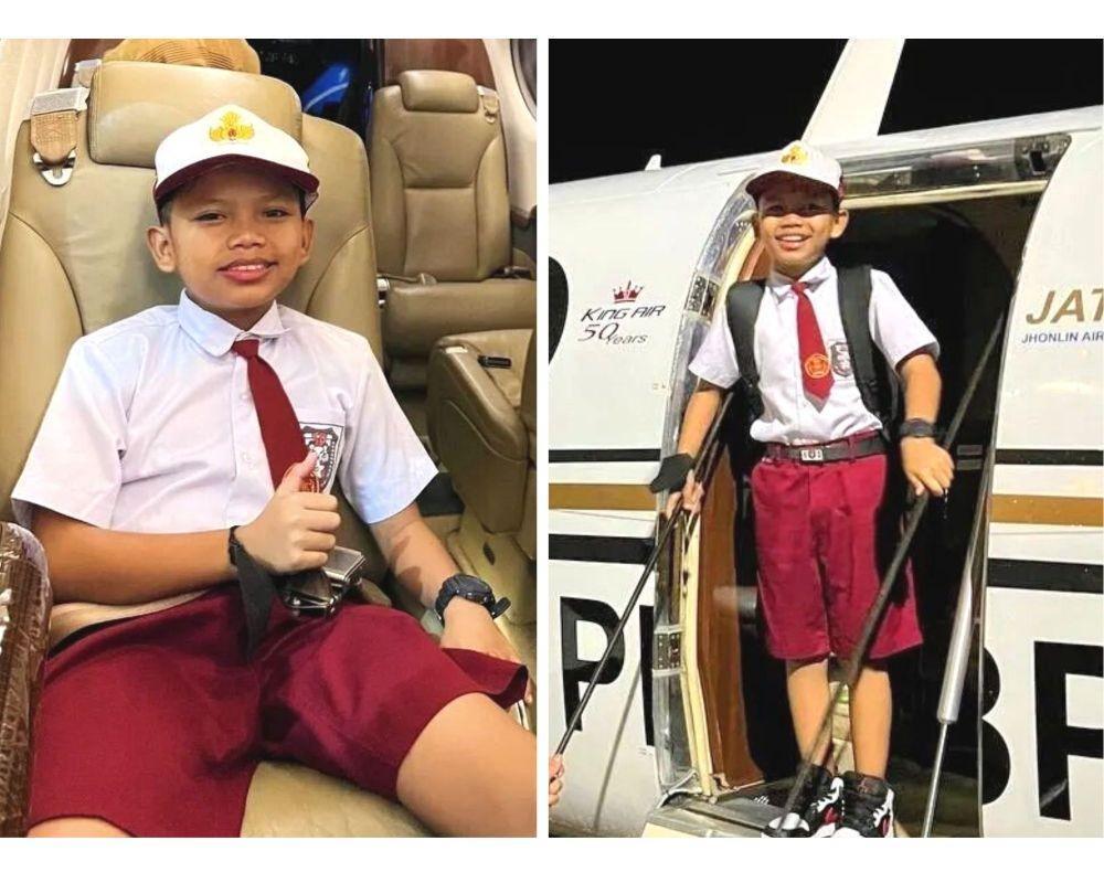 10 Potret Farel Prayoga ke Sekolah Naik Jet Pribadi, Biar Gak Telat!