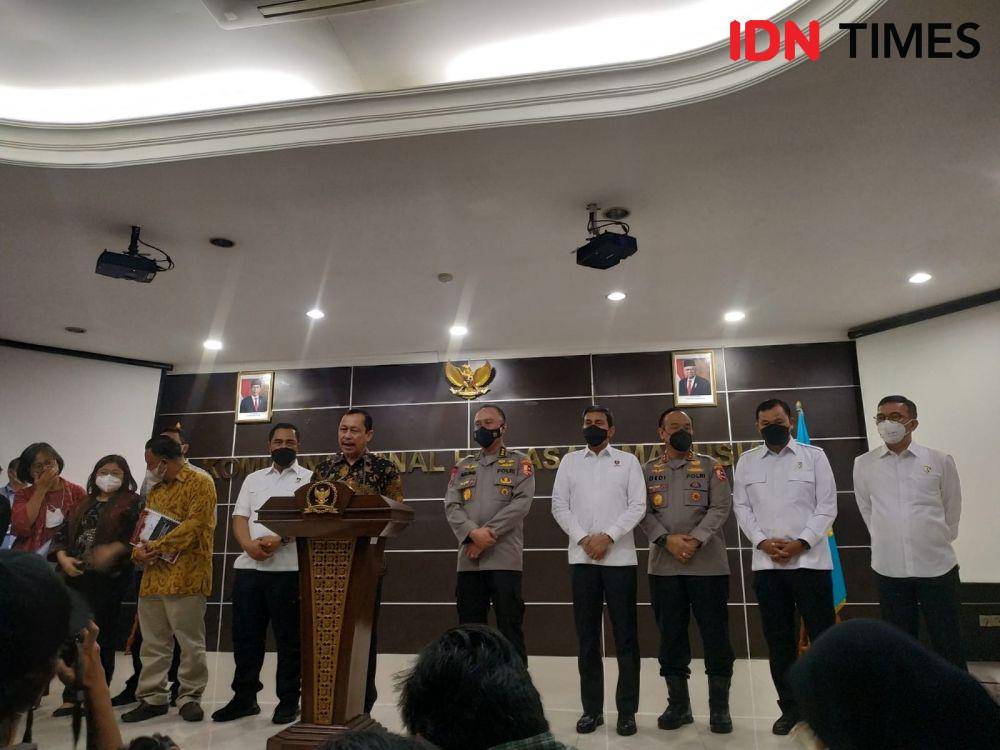 Konferensi pers Komnas HAM dan Timsus Polri, Kamis (1/9/2022). (IDN Times/Uji Sukma Medianti)