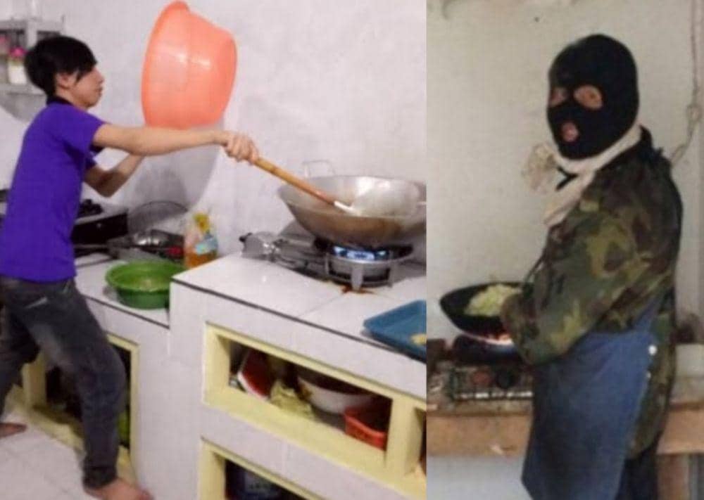 10 Momen Lucu saat Suami Disuruh Masak, Banyak Drama!