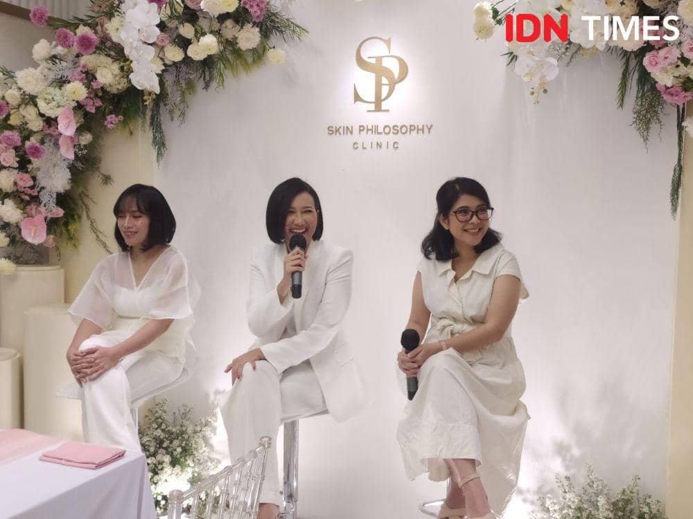 Press Conference pembukaan gerai pertama klinik estetika Skin Philosophy di daerah Jakarta Selatan. 31 Agustus 2022. (IDN Times/M. Tarmizi Murdianto)