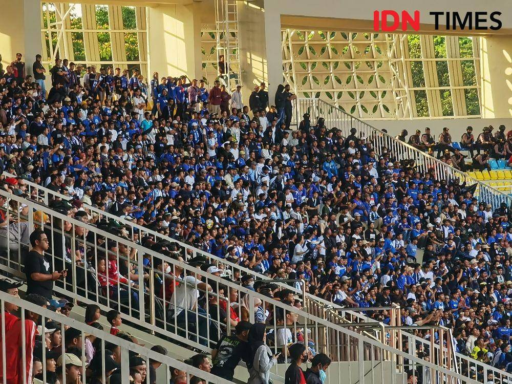 Pertandingan Liga 1, Persis Solo vs PSIS Semarang. (IDN Times/Larasati Rey)