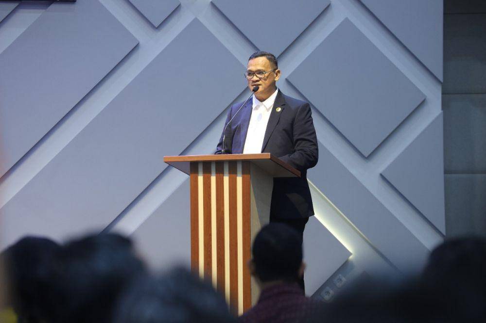 Ketua Panitia Pembangunan GBI Jelambar Timur, Andreas Gina Jaya di acara peresmian Gereja Bethel Indonesia (GBI) yang ada di Jelambar Timur, Kelurahan Pejagalan, Penjaringan, Jakarta Utara, Sabtu (3/9/2022). (Dok. Humas Pemkot Jakarta Utara)