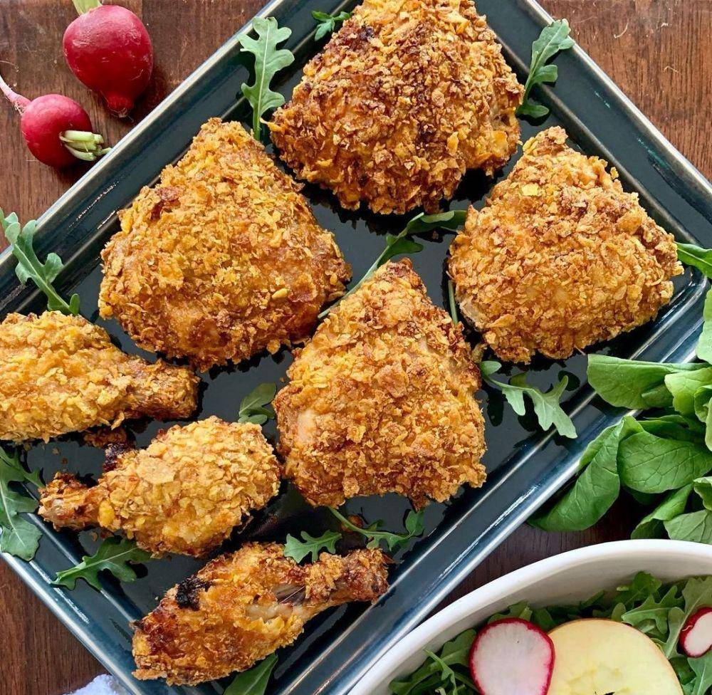 cornflakes chicken (instagram.com/week.end.cook)