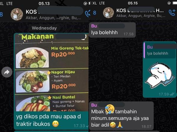 10 Chat Saat Ibu Kos Bagi Makanan, Beruntung Banget!