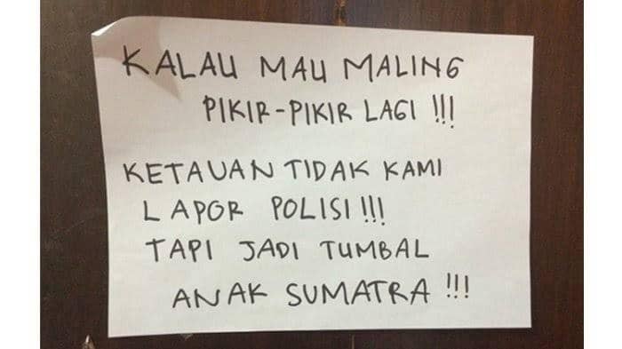 himbauan di tempat kos (twitter.com/txtdarikosan)