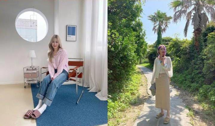 10 Ide Outfit Warna Pastel ala Hong Eui Jin, Kalem nan Elegan!