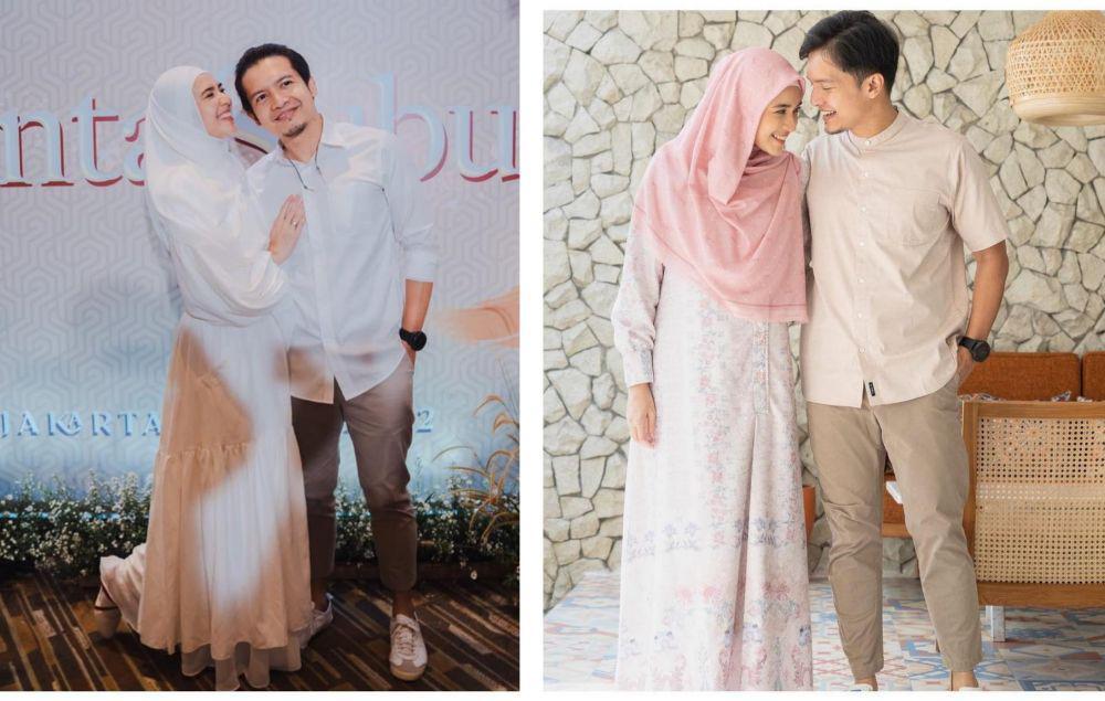 9 Potret Dimas Seto dan Dhini Aminarti Pakai Baju Couple, Goals Abis!