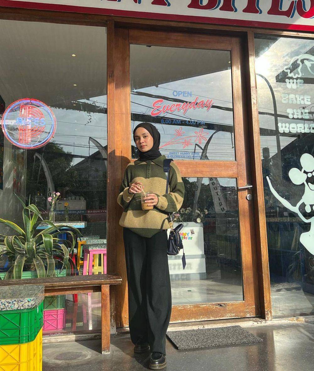 ide mix and match outfit stripe ala selebgram Yure Zalina (instagram.com/yurezalina)