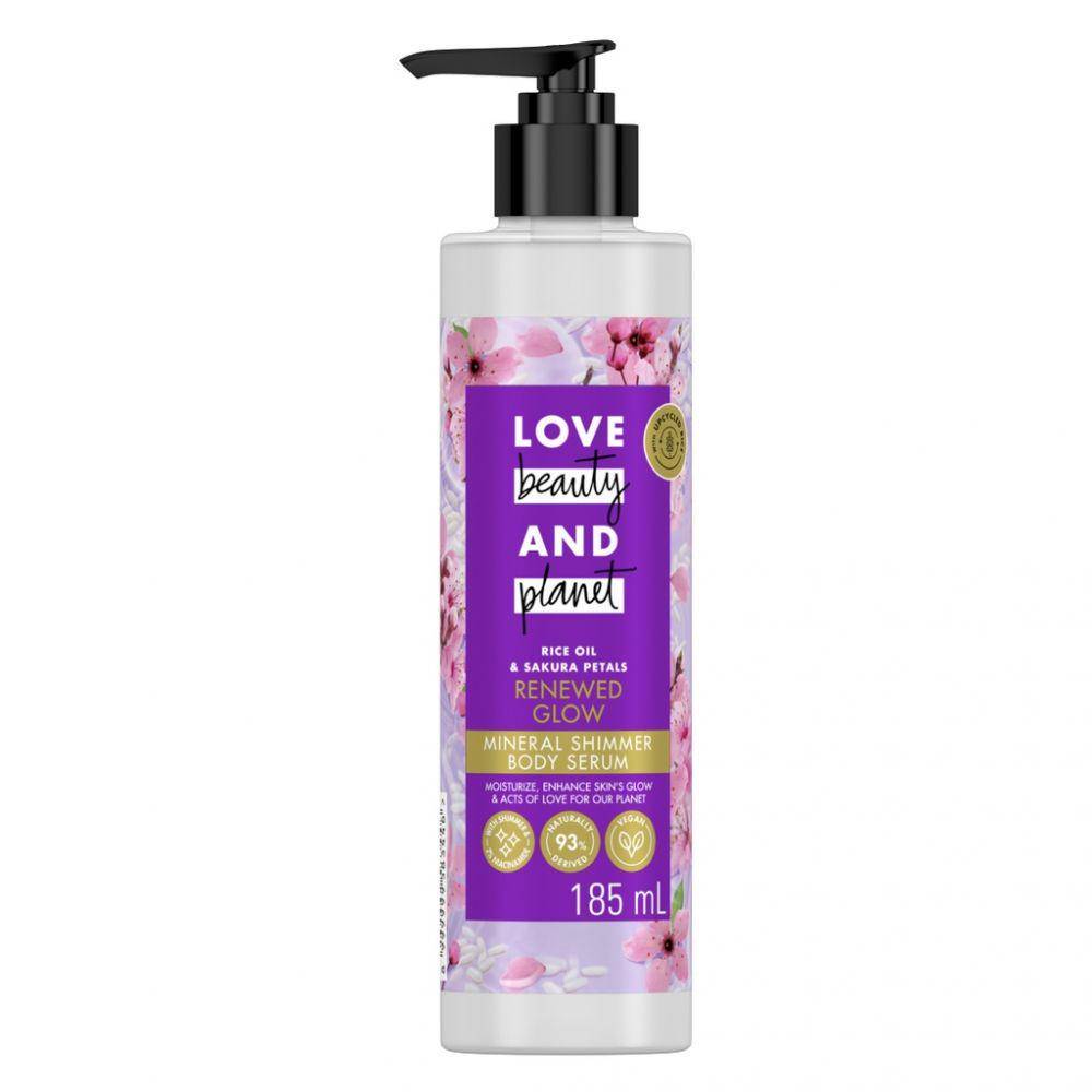 Love Beauty & Planet Rice Oil & Sakura Glow Body Serum (shopee.co.id/lovebeautyplanet.id)