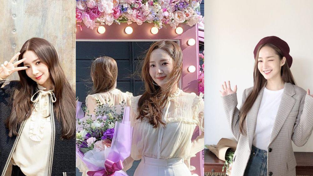 9 Ide Outfit Kantoran Park Min Young, Cool Tapi Manis!