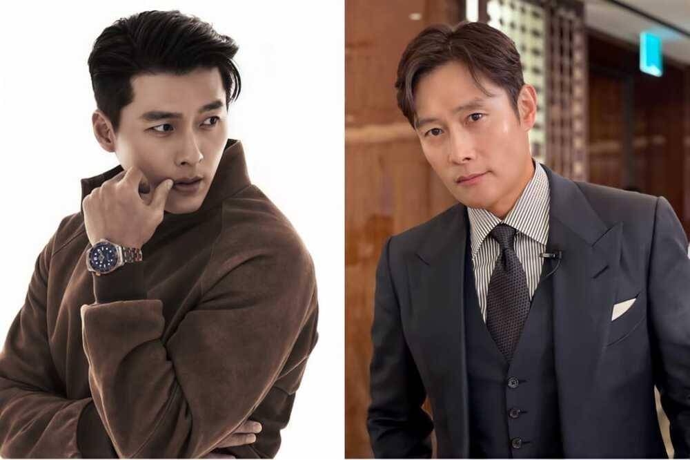 Hyun Bin (dok. VAST Entertainment) | Lee Byung Hun (instagram.com/bhent_official)