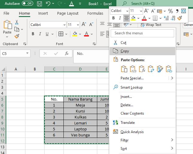 Cara mengubah Excel ke Word (IDN Times/Muhammad Fakhriansyah)