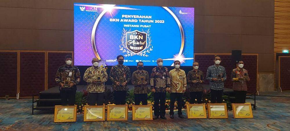 BNPB Raih Dua Penghargaan BKN Award, Senin (5/9/2022). (Dok/BNPB)